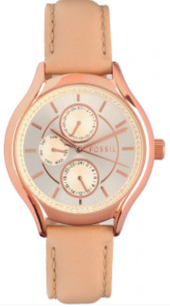 Pasek do zegarka Fossil BQ1586 Skórzany Beżowy 18mm